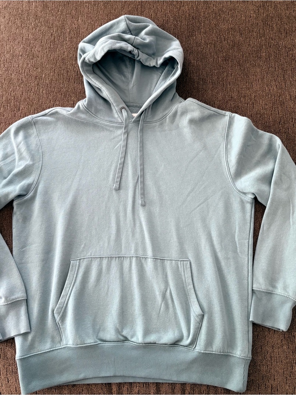 Light Blue Hooded pullover Sweatshirt Size large
